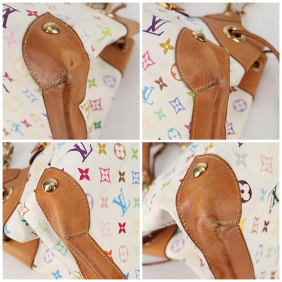 LOUIS VUITTON Monogram Multicolor Ursula Tote Bag White M40123 LV Auth 142693V - Picture 14 of 16